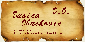 Dušica Obušković vizit kartica
